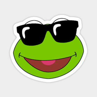 Cool Baby Kermit Face Magnet