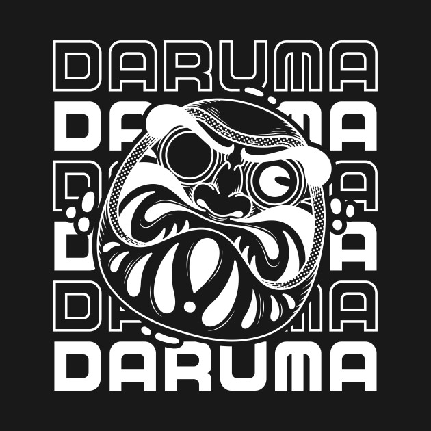 Daruma doll illustration and daruma typography by Spes.id