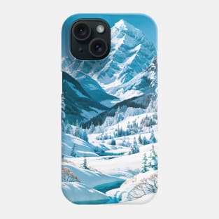 Pine Trees in a Winter Forest Phone Case