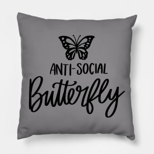 Anti Social Butterfly t-shirt Pillow
