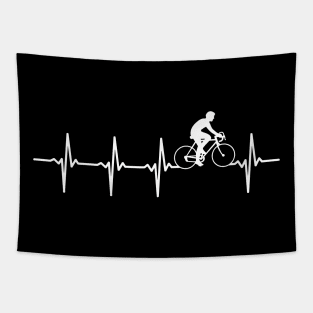Racing Cycle Heartbeat Gift For Racing Cyclists Tapestry