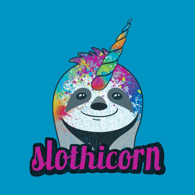 Slothicorn - The Sloth Unicorn Hybrid - Unicorn Animal Mix by BlueTshirtCo