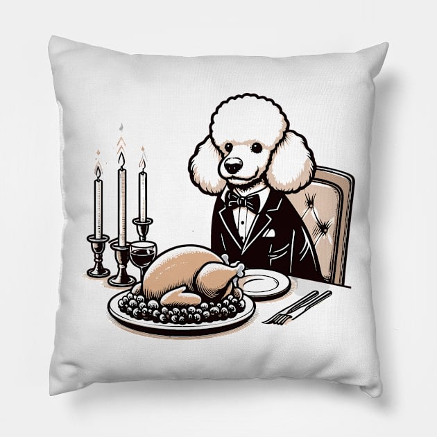 Poodle Thanksgiving Pillow by Graceful Designs