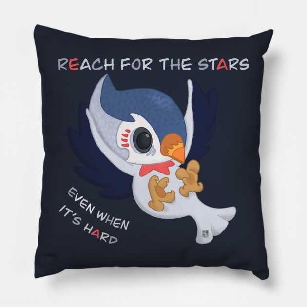 Reach for the stars ... even when it is hard Pillow by KooKooPerd