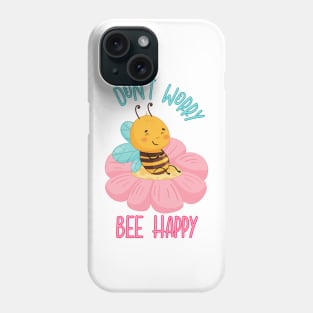 Cute Bee Sitting on a Pink Flower Phone Case