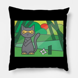 stay cool ninja cat Pillow