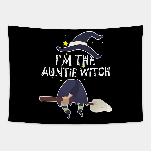 Im the auntie Witch Shirt Halloween Matching Group Costume Tapestry by foxmqpo