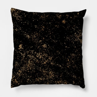 Onyx Black and Gold Abstract Art Pillow