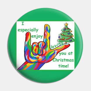 ASL I EspeciallyEnjoy Loving You at Christmas Time Pin