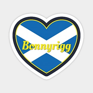 Bonnyrigg Scotland UK Scotland Flag Heart Magnet