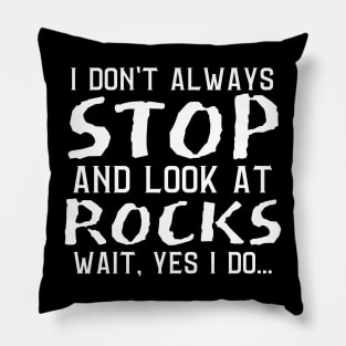 I Don't Always Stop And Look At Rocks, Wait Yes I Do, Geology Student Professor Gift Pillow