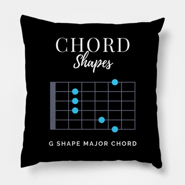 Chord Shapes G Shape Major Chord Tabs Pillow by nightsworthy