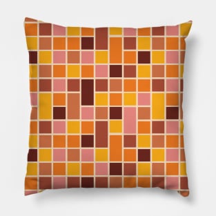 1970s Warm Tiles Pillow