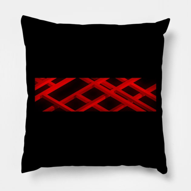 Red Layers Pillow by Canaussie