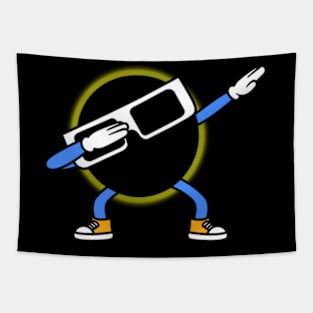 Funny Dabbing Eclipse Totality April 8, 2024 Total Solar Eclipse Tapestry