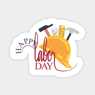 Happy Labor Day Illustration Magnet