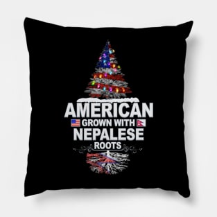 Christmas Tree  American Grown With Nepalese Roots - Gift for Nepalese From Nepal Pillow