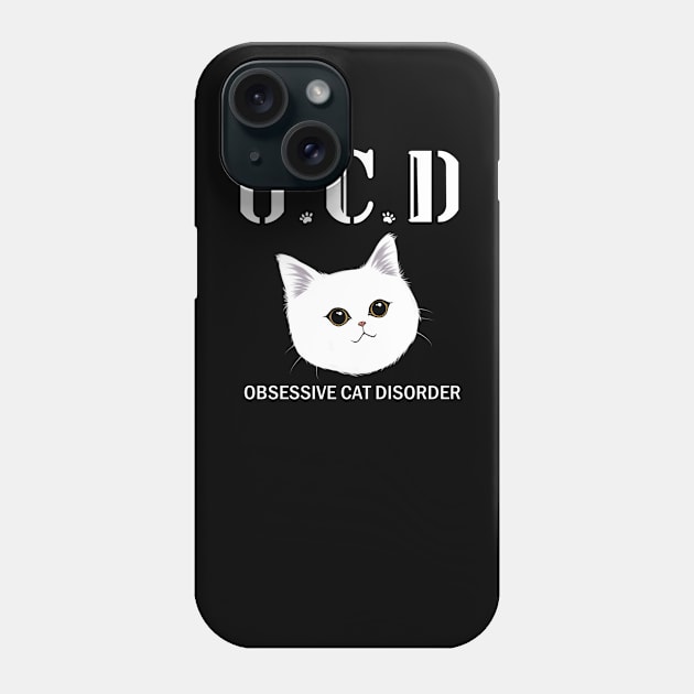 OCD Obsessive Cat Disorder Phone Case by gattoshou