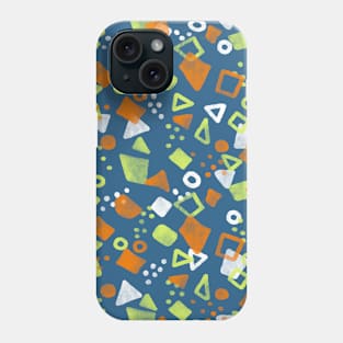 Petro Blue Festive Shapes Phone Case