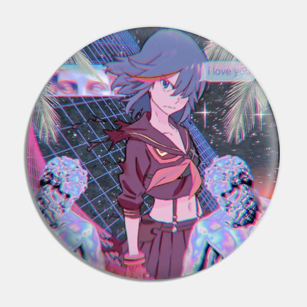 Ryuko Matoi Vaporwave Pin by jadehydra