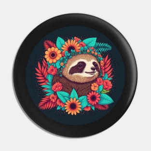 Sloth's Happy Mood: Cool and Adorable Sticker Pin