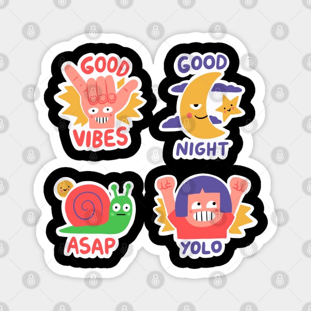 Funny Sticker Magnet by Mako Design 