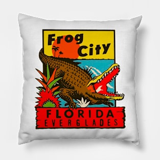 Vintage Florida Everglades Decal Pillow