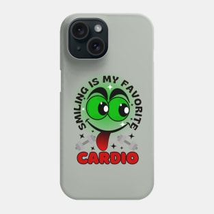 Smiling Is My Favorite Cardio Excited Funny Face Cartoon Emoji Phone Case