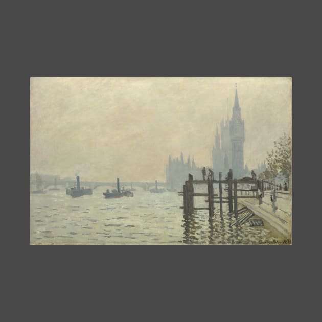 Thames Below Westminster by Claude Monet by MasterpieceCafe