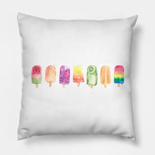 Watercolor Popsicles Pillow