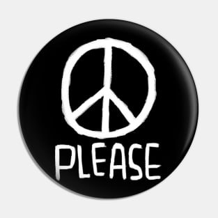 Peace Sign, Peace Please, No War, Antiwar Pin