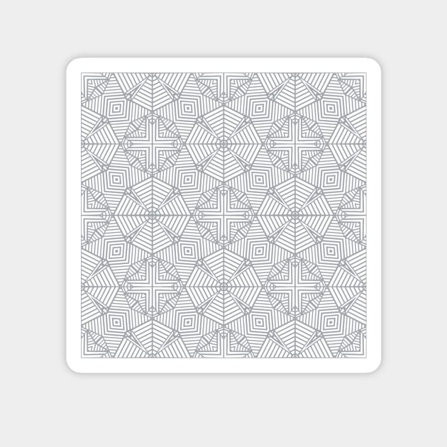 Geo Squares Grey Magnet by ProjectM