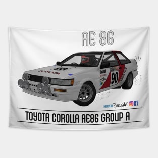 Toyota Corolla AE86 Group A Tapestry