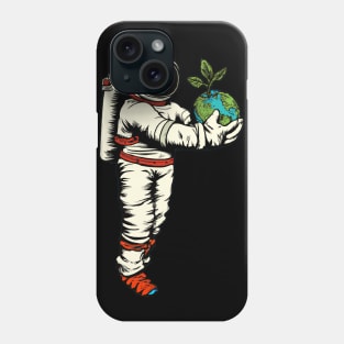 Astronaut Holding Earth Artwork Phone Case