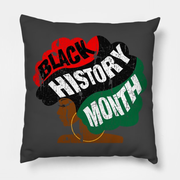 Black History Month Afro Pillow by blackartmattersshop
