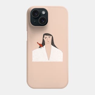 Girl with Bird Phone Case