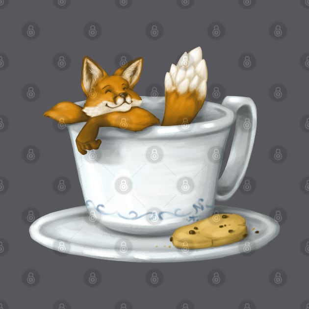 Coffee Fox by Nora Back Art and Design