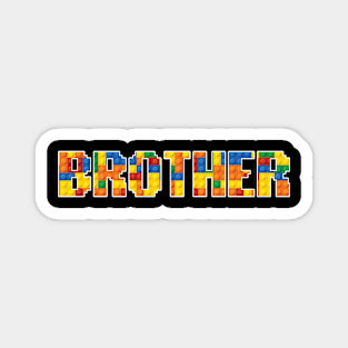 Brother Of The Birthday Building Blocks Gift For Boys Kids Magnet