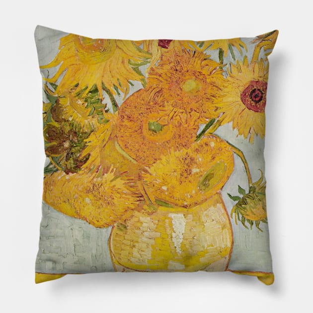 Sunflowers by Van Gogh Pillow by Laevs