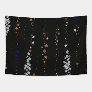 Stars gold and navy shining Tapestry