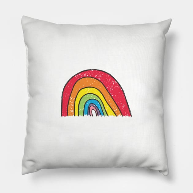 Stop Asian Hate - Rainbow Pillow by blueduckstuff