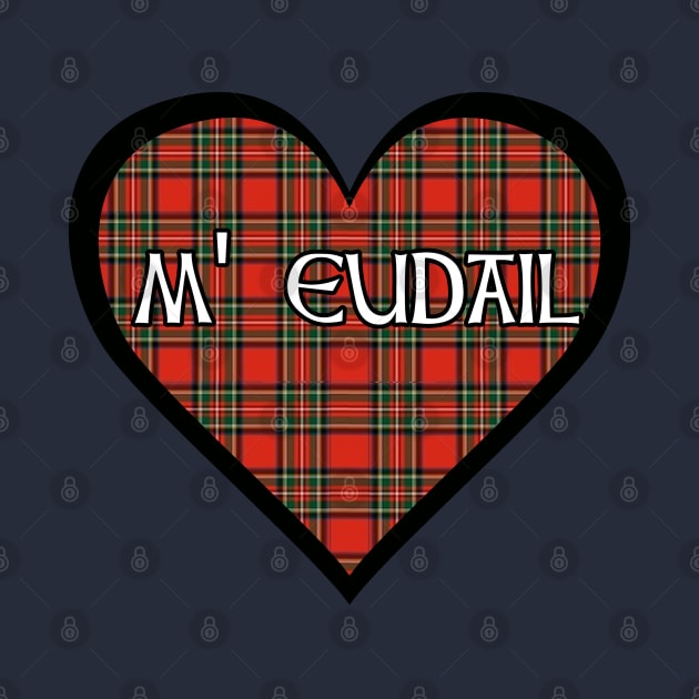 Royal Stewart tartan heart "my darling" in Gaelic "m' eudail" by Kyttsy Krafts