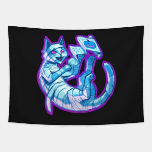 Halloween Mummy Cat Ghost Tapestry