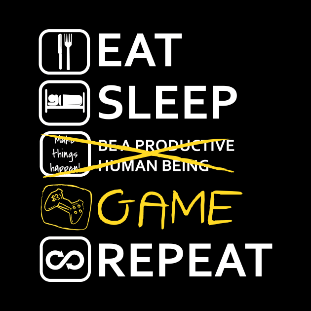 Eat Sleep Game and Repeat by Jadderman