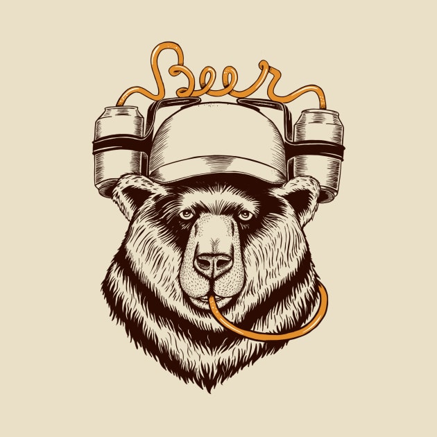 bear love beer by coffeeman