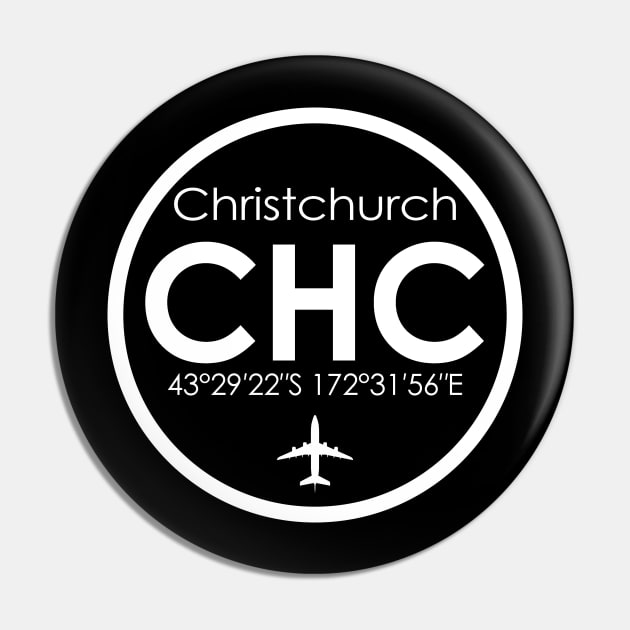 CHC, Christchurch International Airport Pin by Fly Buy Wear