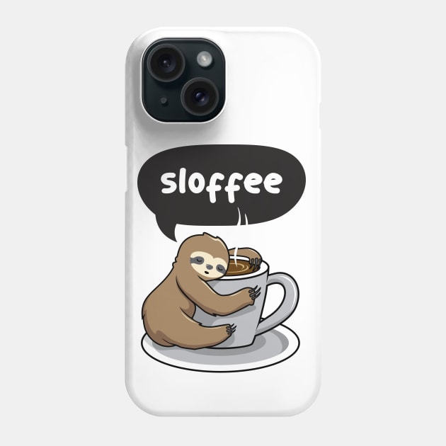 Sloffee Coffee Sloth Phone Case by Mako Design 