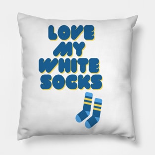 Cute funny love white socks Pillow