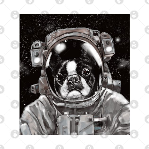 Astronaut French Bull Dog by bignosework