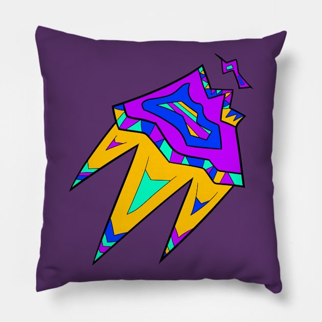 Mustard Jellyfish Pillow by VazMas Design